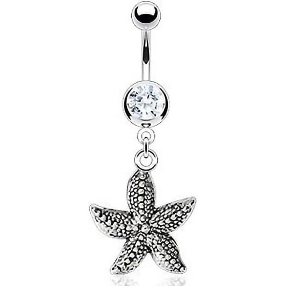 Hollywood Body Jewelry – Vintage Casted Starfish Navel Ring